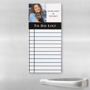 Custom Photo Cute Pet To Do List Personalise Magnetic Notepad