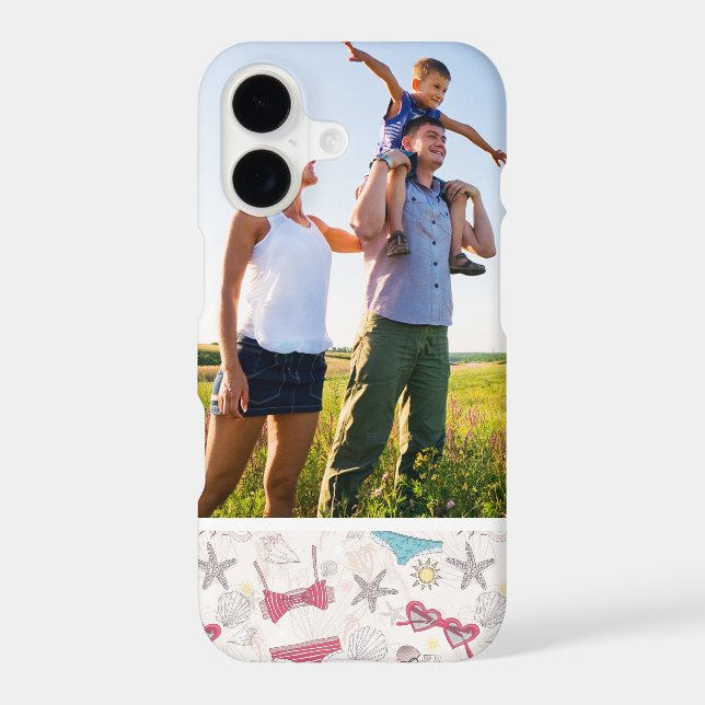 Custom Photo Cute Summer Abstract Pattern (Back)