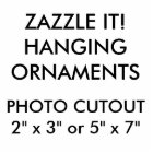 Custom Photo Cutout Christmas Hanging Ornament