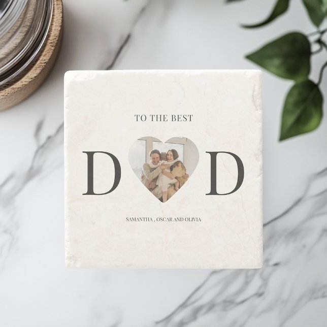 Custom Photo Dad  | Father’s Day Gift Stone Coaster (Creator Uploaded)