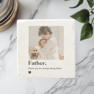 Custom Photo Dad Stone Coaster Father’s Day Gift