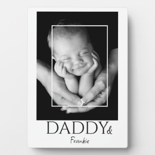 Custom Photo Daddy & Kid Name Father's Day Gift  Plaque
