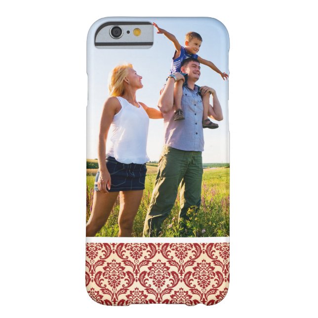 Custom Photo Damask pattern wallpaper Case-Mate iPhone Case (Back)