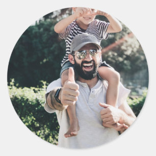 Custom Photo Design Your Own Classic Round Sticker
