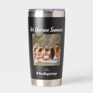 Custom Photo Divorced AF Party Hot Divorcee Summer Insulated Tumbler
