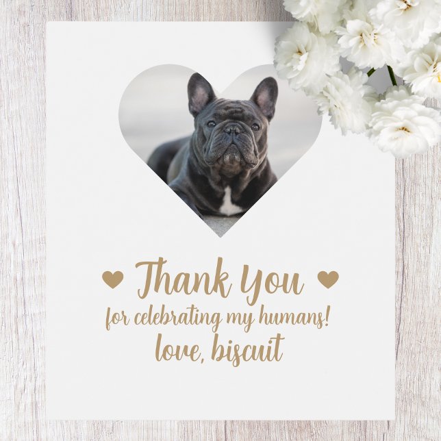 Custom Photo Dog I Do Too Wedding Wine Label (Creator Uploaded)