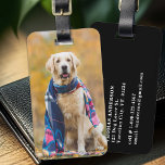 Custom Photo Dog Lover Pet Personalised  Luggage Tag<br><div class="desc">Embark on your travels with a touch of personality and a hint of whimsy with our Modern Photo Luggage Tag designed especially for dog lovers. Whether you're jetting off on a business trip or setting out on a vacation adventure, this luggage tag ensures that your belongings are both identifiable and...</div>
