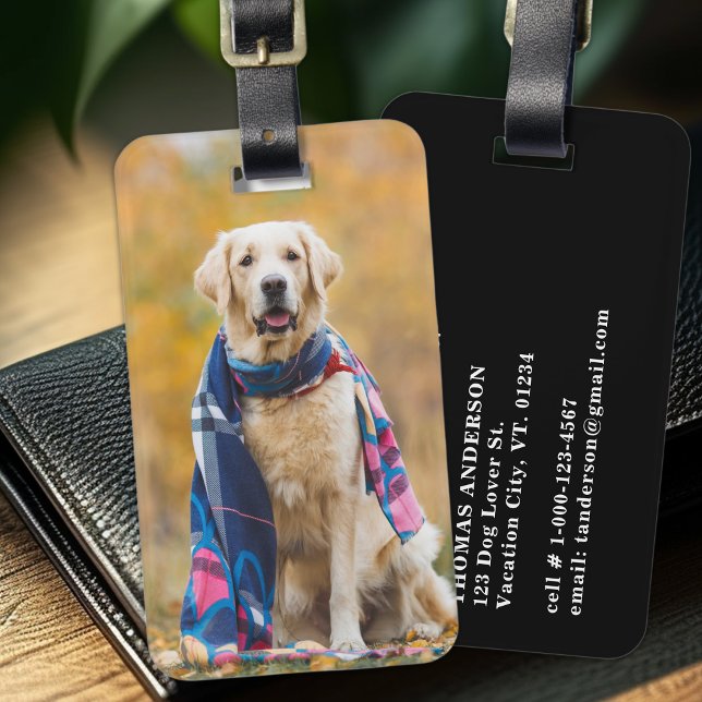 Custom Photo Dog Lover Pet Personalised  Luggage Tag (Creator Uploaded)