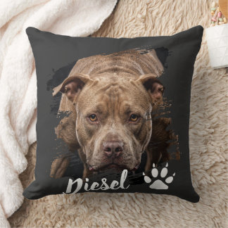 Custom Photo Dog Name Gift Cushion