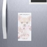 Custom photo dog pet shopping list magnetic notepad<br><div class="desc">Personalise and add your photo of your pet,  dog. The photo has a white overlay so that you can see your writing.
Personalise and add a text.</div>