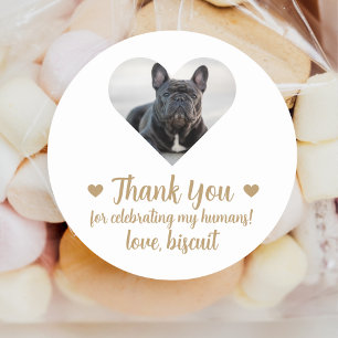 Custom Photo Dog Wedding Favour Stickers