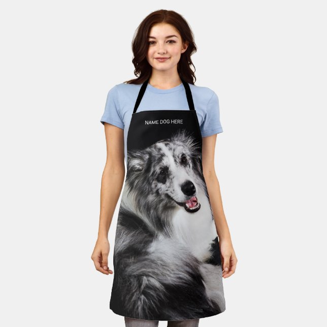 Custom Photo Dog with Name Apron (Worn)