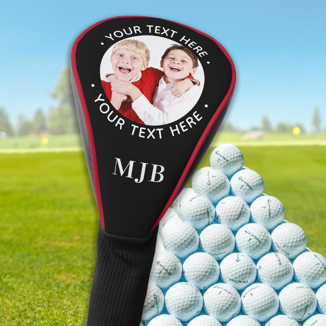 Custom Photo Driver Personalised Monogram Golfer Golf Head Cover (Creator Uploaded)