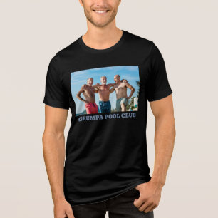 Custom Photo Editable Text Fun Friend Picture Gift Tri-Blend Shirt