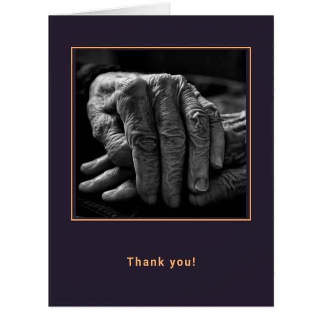 Custom Photo Elderly Home Caregiver Thank You  (Front)