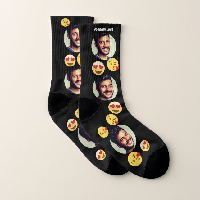 Custom photo emoji socks (Pair)