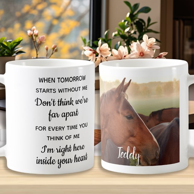 Custom Photo Equine Keepsake Horse Memorial Coffee Mug (Creator Uploaded)