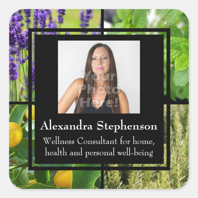 Custom Photo Essential Oil Business Bottle Label (Front)