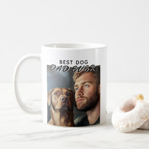 Custom Photo, EST Year BEST DOG DAD EVER Coffee Mug