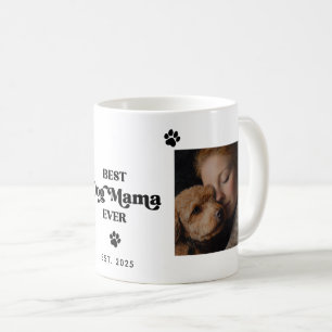 Custom Photo, EST Year BEST DOG MUM EVER Coffee Mug