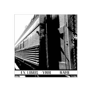 Custom Photo Ex Libris Bookplate Rubber Stamp