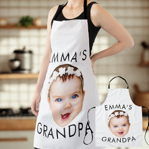 Custom Photo Face Mom Grandma Grandpa Birthday Apron