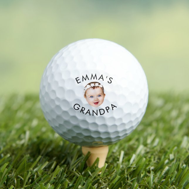 Custom Photo Face Mum Grandma Grandpa Birthday Golf Balls (Insitu Tee)