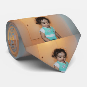 Custom Photo Family Baby Kid Children Dad Gift Tie