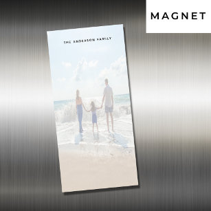 Custom photo family beach summer vacation kids magnetic notepad