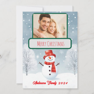 Custom Photo Family Christmas Card
