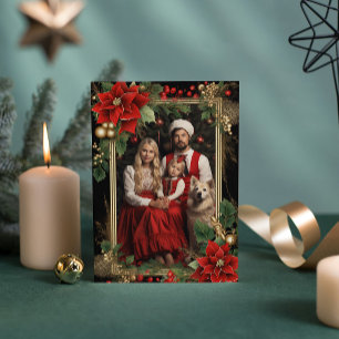 Custom Photo Family Message Template Xmas Card