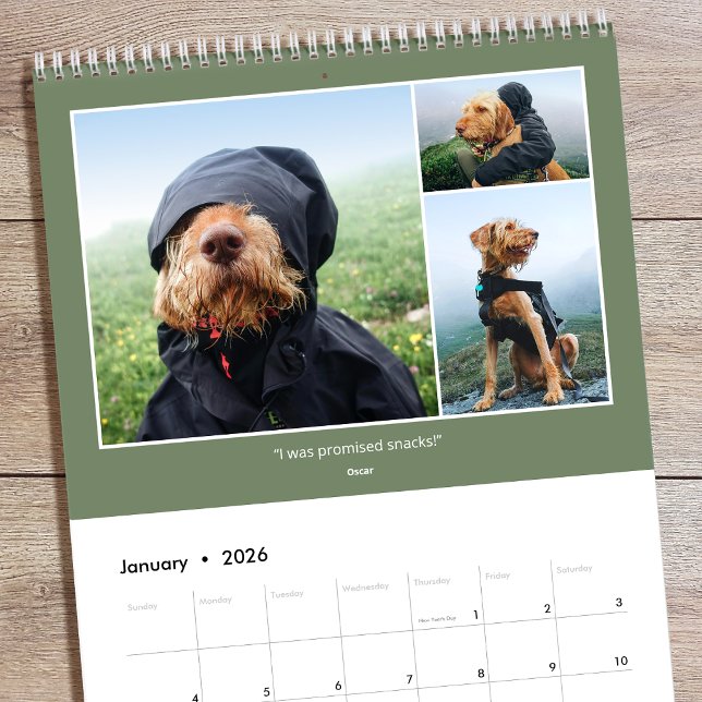 Custom Photo Family Quotes & Funny Sayings 2026 Calendar (Creator Uploaded)