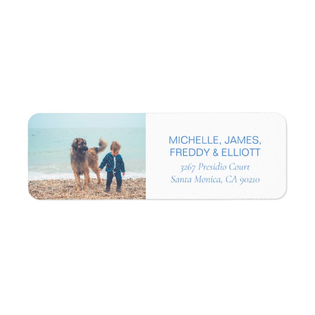 Custom Photo Family Return Address Label (Front)