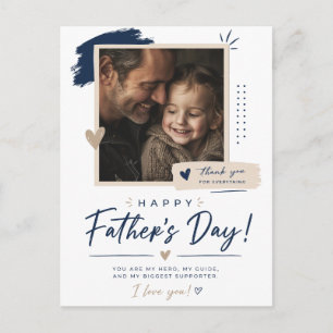 Custom Photo Father’s Day Minimalist Postcard