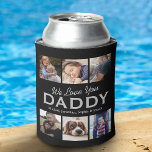 Custom Photo Father's Day Can Cooler<br><div class="desc">Discover our charming personalised Dad photo can cooler! This unique gift features six of your favourite family snapshots, alongside a heartfelt message saying 'We love you Daddy', and the names of your children. It's not just a mug, it's a keepsake filled with priceless memories, sure to warm dad's heart every...</div>