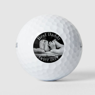 Custom Photo Father's Day From Twins Gift Golf Balls