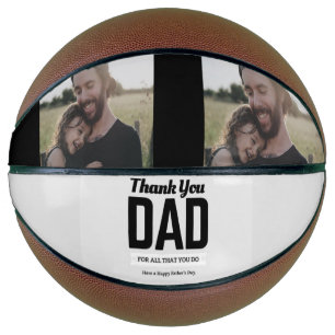 Custom photo fathers day message basketball