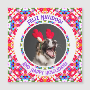 Custom Photo Feliz Navidad Pun Christmas Dog Puppy