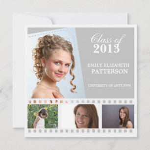 Custom Photo Film Graduation Invitation