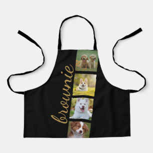 Custom Photo Film Strip Black Apron with Script 