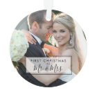 Custom Photo First Christmas as Mr and Mrs