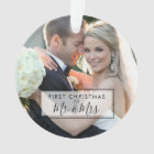 Custom Photo First Christmas as Mr and Mrs