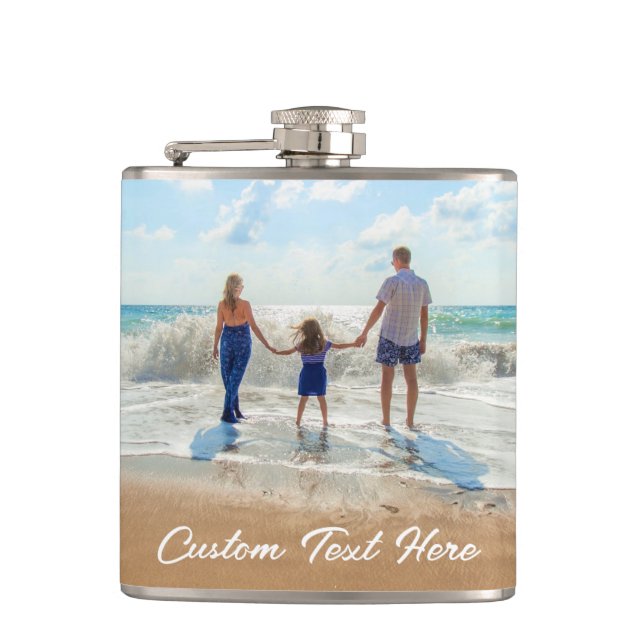 Custom Photo  Flask Your Favourite Photos and Text (Front)