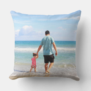 Custom Photo - Floral Family Blessings Cushion