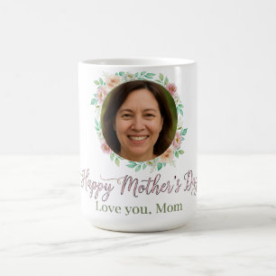 Custom Photo Floral Mother’s Day Coffee Mug
