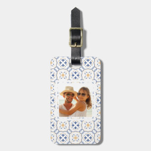 Custom Photo Floral Pattern 13 Luggage Tag