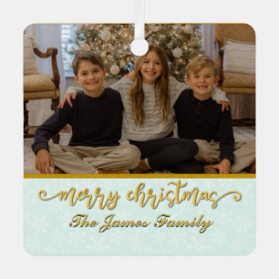 Custom Photo Frame Merry Christmas & New Year Holi Metal Tree Decoration