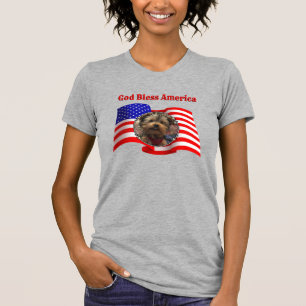 Custom Photo Frame USA American Flag Patriotic Fun T-Shirt