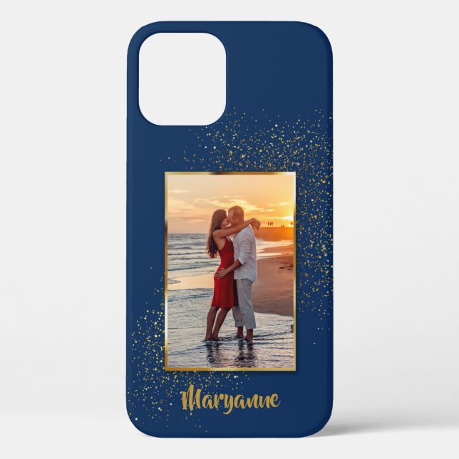 Custom Photo Framed Personalised Name Case-Mate iPhone Case (Back)