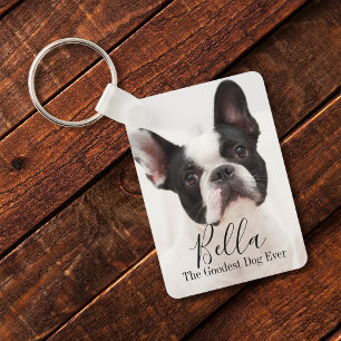 Custom Photo French Bulldog Personalised Key Ring